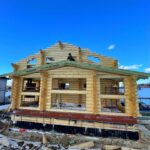 Дом из оцилиндрованного бревна 28 диаметра (Кострома)
