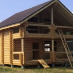 Дом из оцилиндрованного бревна 24 диаметра (Кадый)