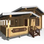 Дом из оцилиндрованного бревна 24 диаметра (Раслово)