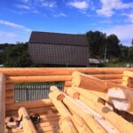 Дом из оцилиндрованного бревна 24 диаметра (Кадый)