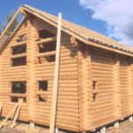 Дом из оцилиндрованного бревна 24 диаметра (Кадый)