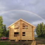 Дом из оцилиндрованного бревна 24 диаметра (Кадый)