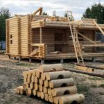 Дом из оцилиндрованного бревна 24 диаметра (Кадый)