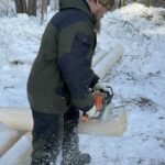 Дом из оцилиндрованного бревна 24 диаметра (Раслово)