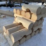 Дом из оцилиндрованного бревна 24 диаметра (Раслово)