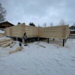 Дом из оцилиндрованного бревна 24 диаметра (Раслово)