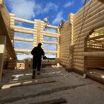 Дом из оцилиндрованного бревна 28 диаметра (Кострома)