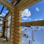Дом из оцилиндрованного бревна 28 диаметра (Кострома)