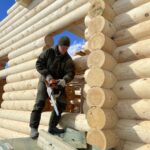 Дом из оцилиндрованного бревна 28 диаметра (Кострома)
