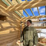 Дом из оцилиндрованного бревна 28 диаметра (Кострома)