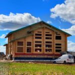 Дом из оцилиндрованного бревна 28 диаметра (Кострома)