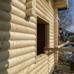 Дом из оцилиндрованного бревна 24 диаметра (Раслово)