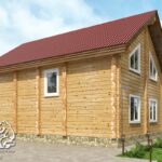 Проект дома 1.5 этажного дома из бруса в чашу 10 на 10.5 Фурманов