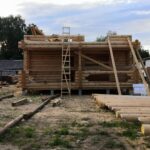 Дом из оцилиндрованного бревна 24 диаметра (Кадый)
